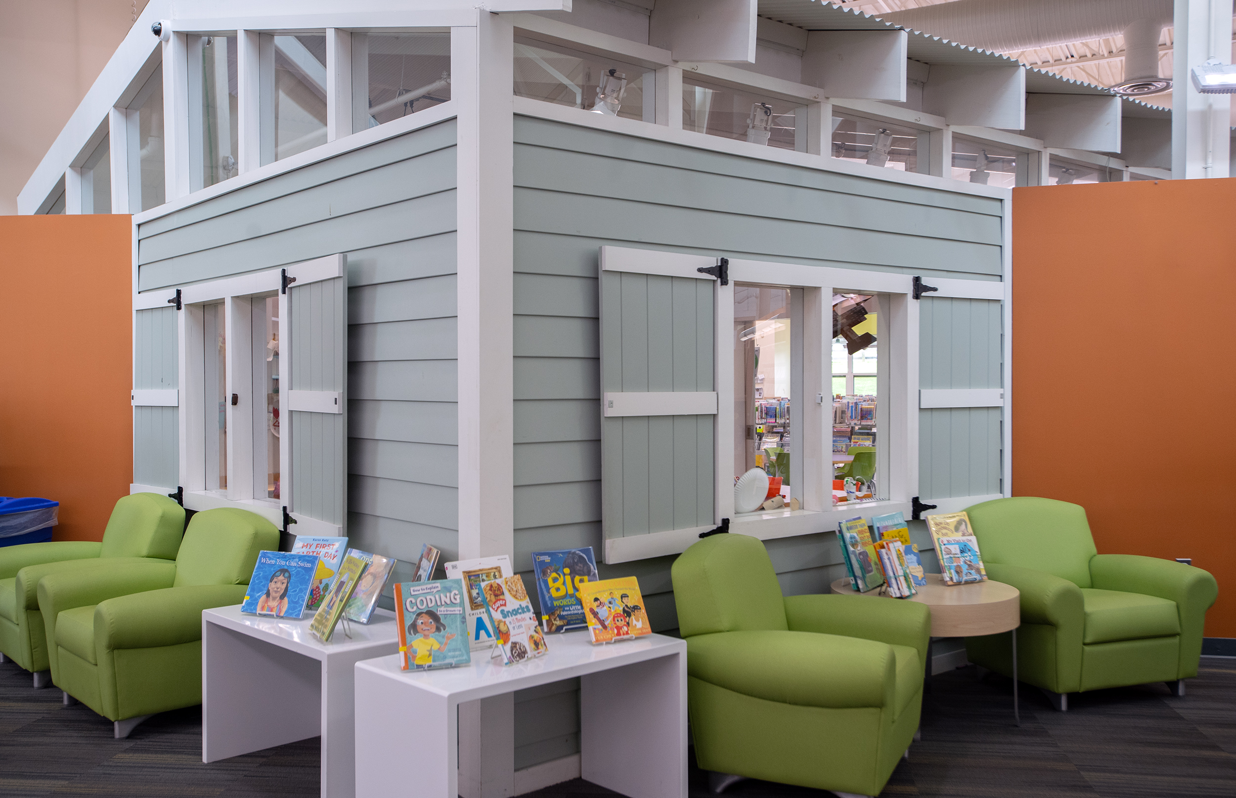 Comfortable chairs fore reading to your child.