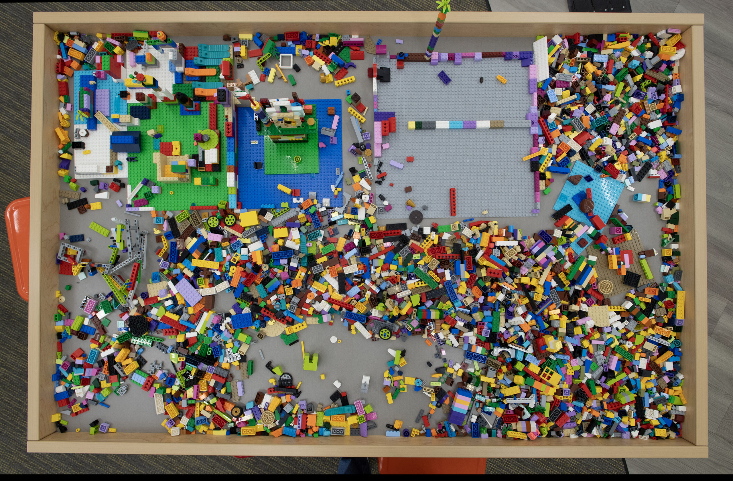 large lego building table for kids and families.