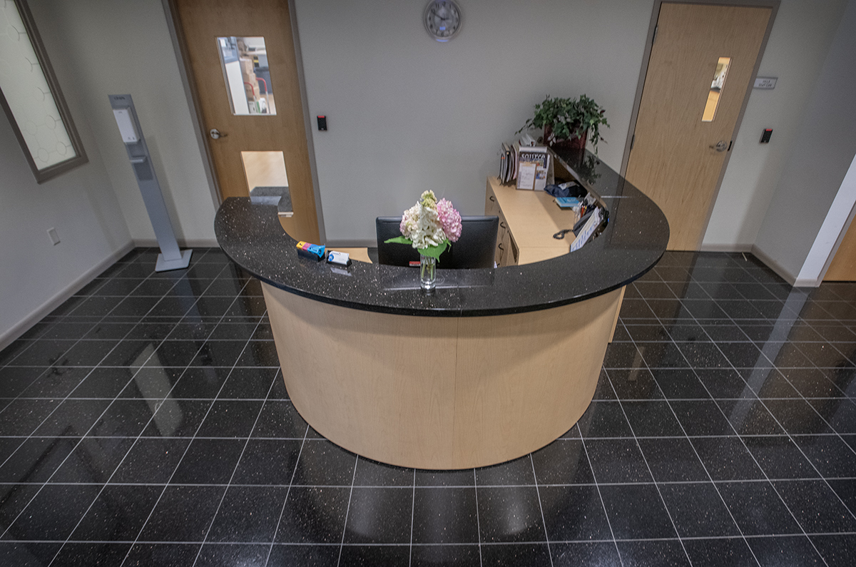 Admin building interior.